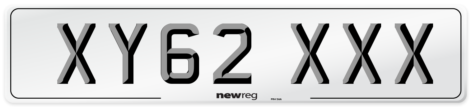 XY62 XXX Number Plate from New Reg